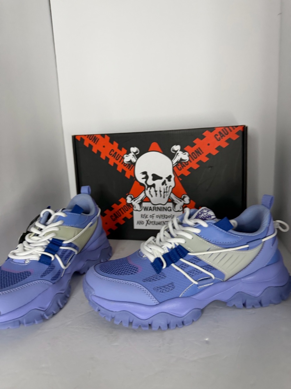 Brand X Studios Chunky Platform Sneakers Purple Blue Men’s 6.5 NWT